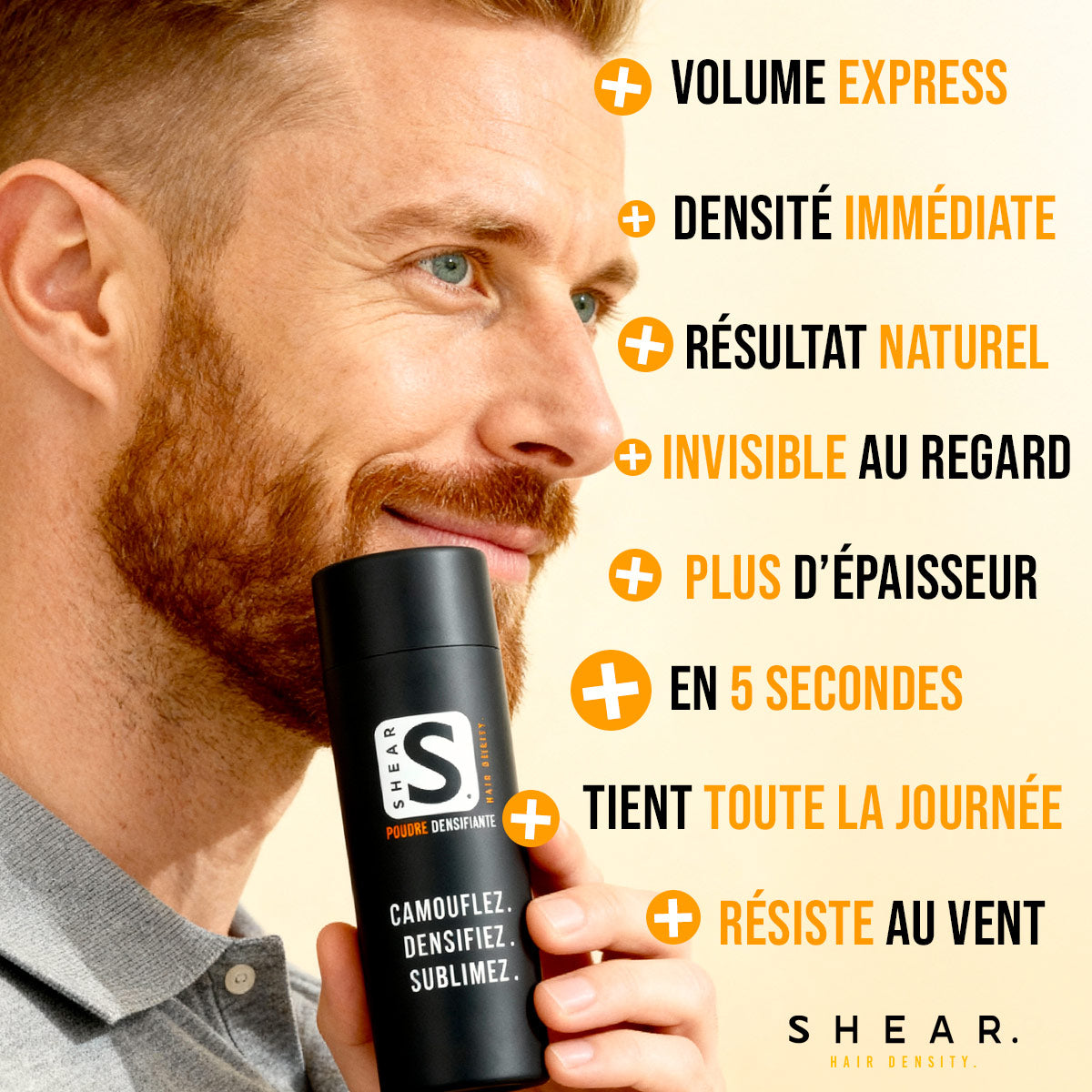 Poudre densifiante capillaire SHEAR – 28g  redonne de la densité immédiatement, effet naturel, solution express