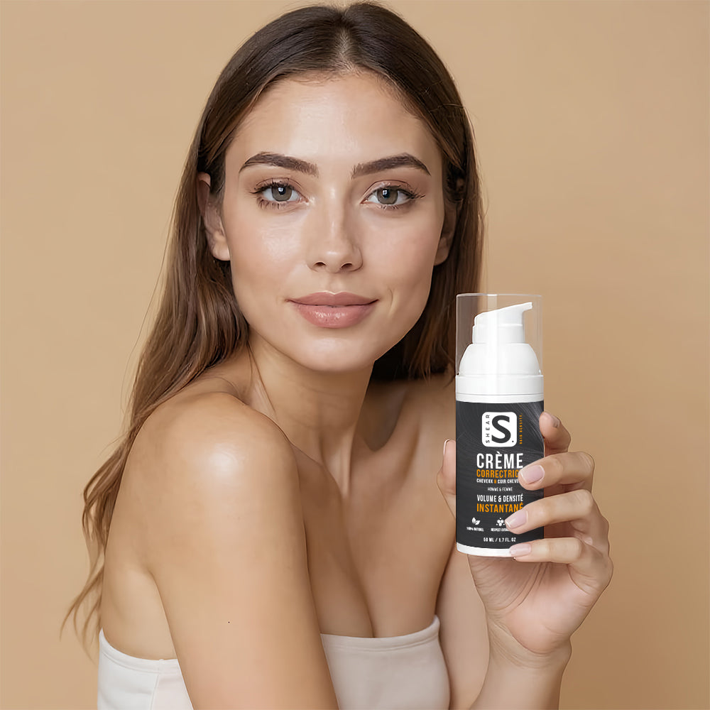 Crème Correctrice SHEAR® 50ml – soin capillaire densifiant et volumateur instantané, cheveux naturels plus épais et résistants