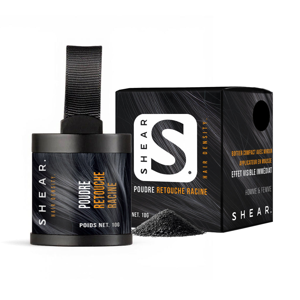 Camoufle les repousses et densifie la ligne de cheveux, résultat durable résistant à la transpiration