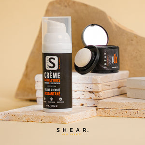 Coffret Retouche & Tenue Longue SHEAR® avec crème correctrice 50ml et poudre retouche racine 10g – densité capillaire instantanée et durable