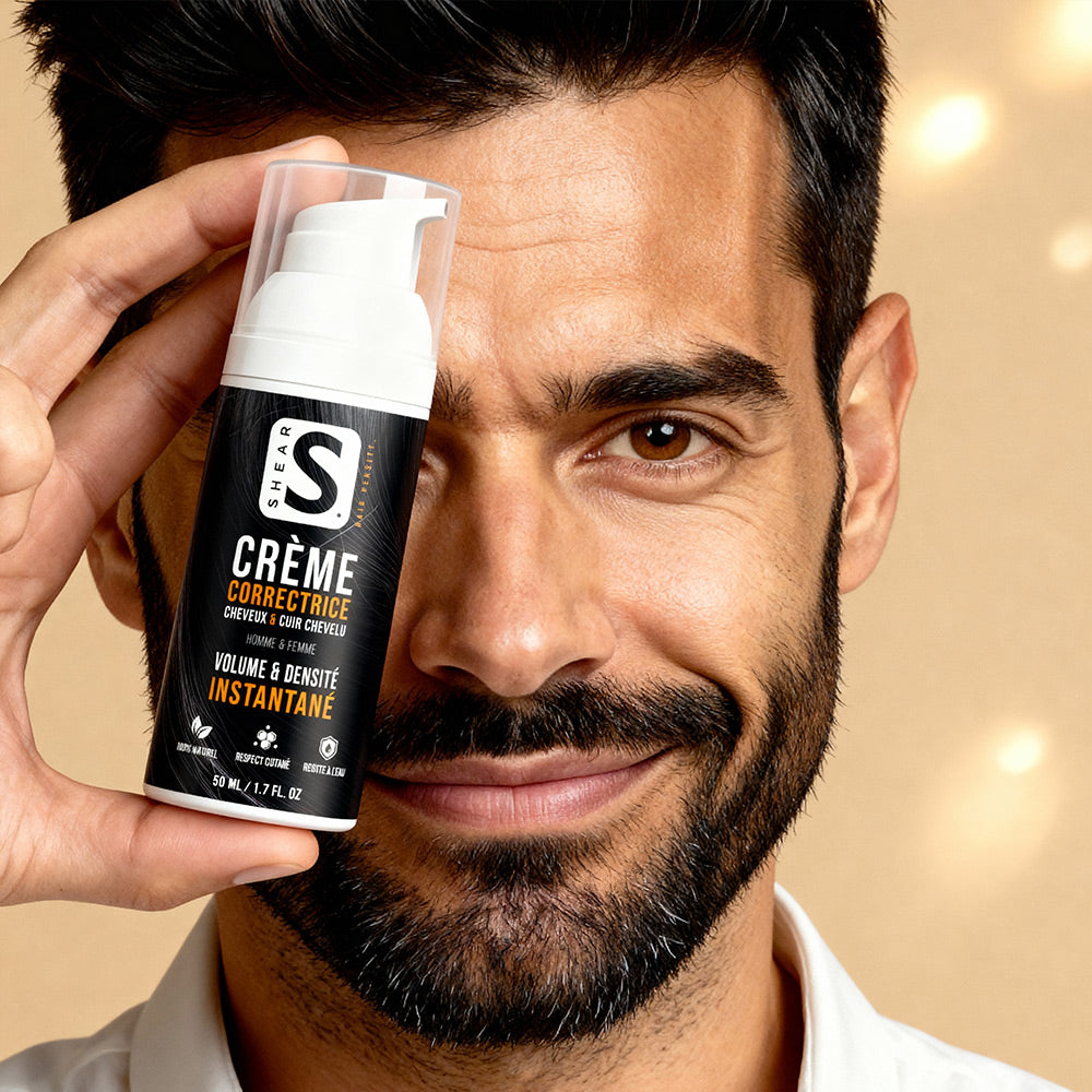 Crème Correctrice SHEAR® 50ml – soin capillaire densifiant et volumateur instantané, cheveux naturels plus épais et résistants