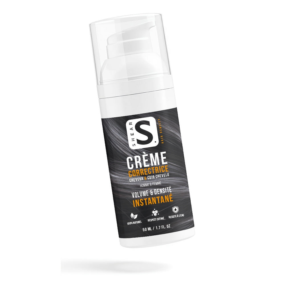 Crème Correctrice SHEAR® 50ml – soin capillaire naturel densifiant, volume et densité instantanés pour cheveux clairsemés