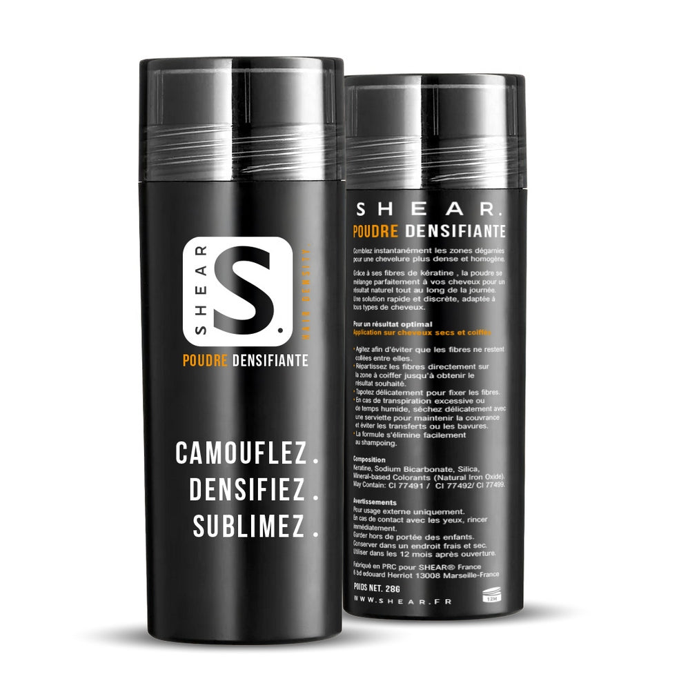 Poudre Densifiante Capillaire SHEAR® 28g – des cheveux plus épais et une densité visible au quotidien