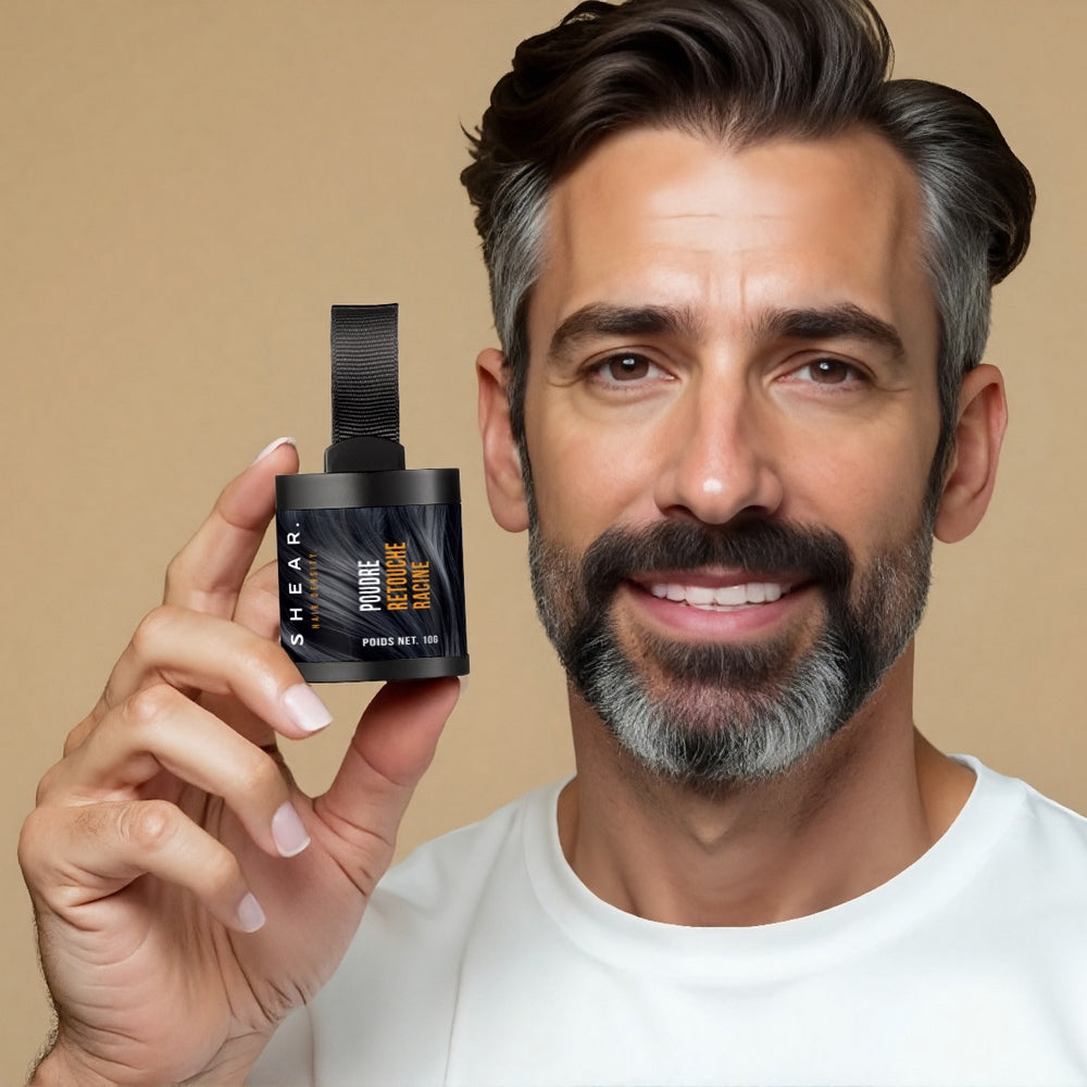 poudre retouche racine capillaire SHEAR 10g - solution unisexe pour camoufler les zones clairsemées