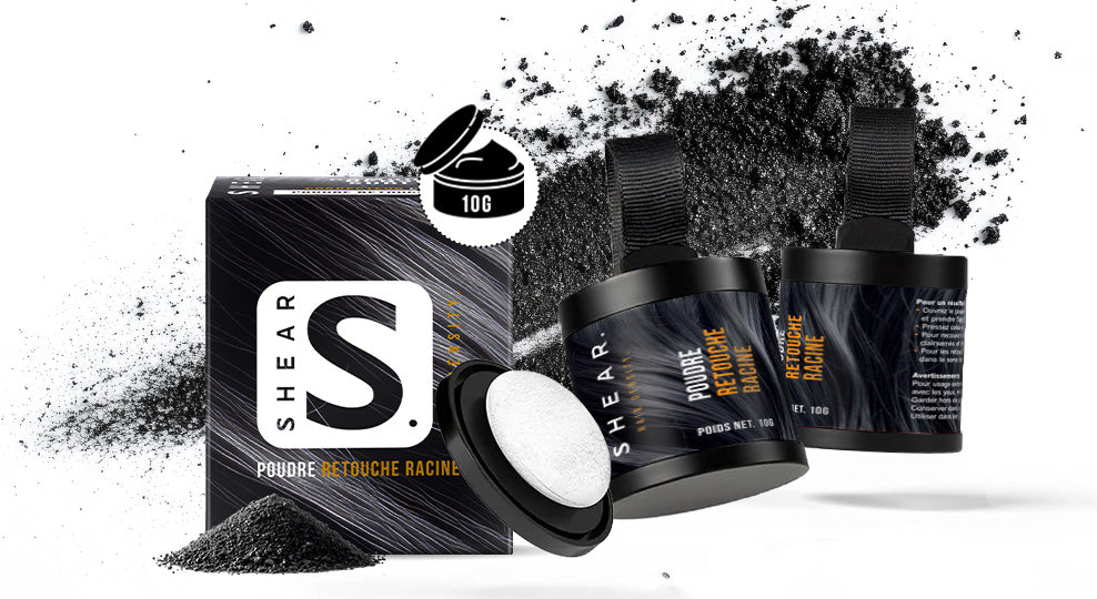 Solution capillaire SHEAR 10g - poudre retouche racine pour redonner volume et confiance en quelques secondes