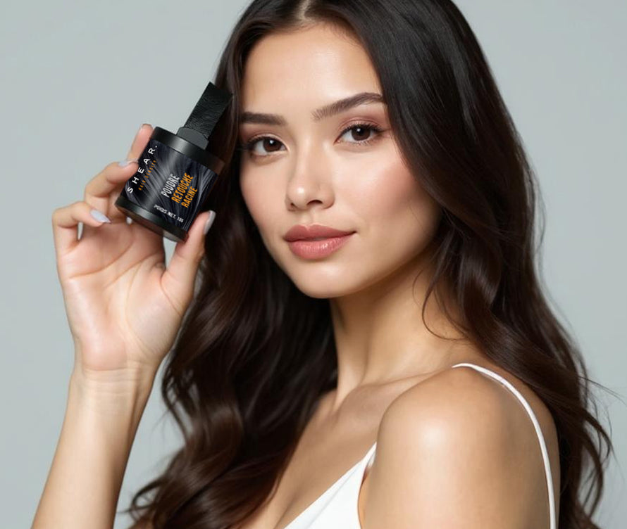 Poudre Retouche Racine SHEAR® – densité capillaire instantanée avec élégance